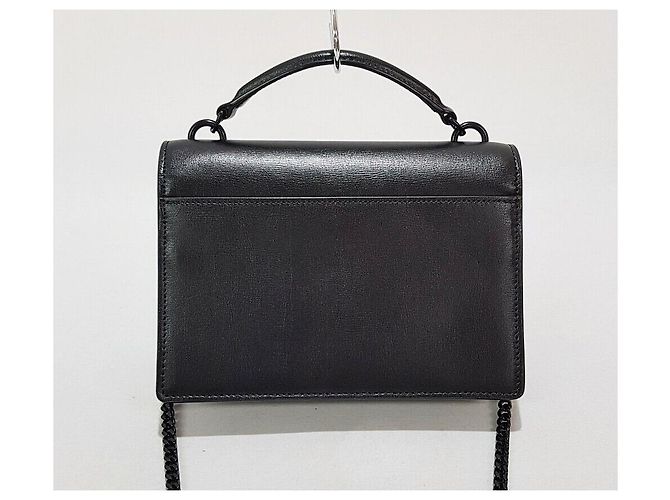 Saint Laurent Mini borsa a tracolla Sunset Chain Nero - vista 4