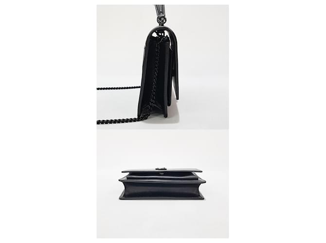 Saint Laurent Mini borsa a tracolla Sunset Chain Nero - vista 7