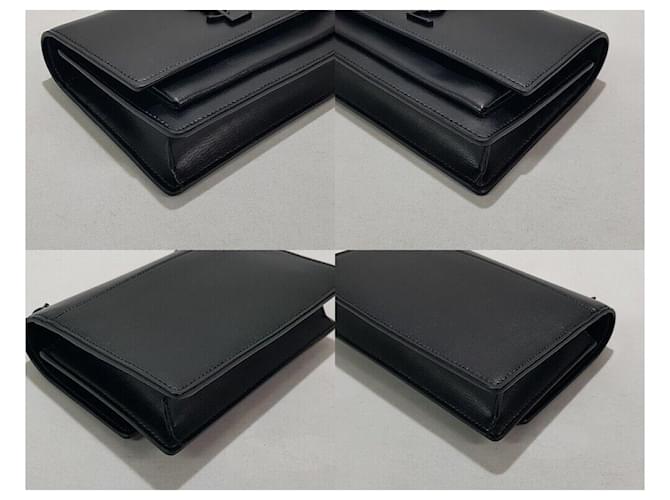 Saint Laurent Mini borsa a tracolla Sunset Chain Nero - vista 8