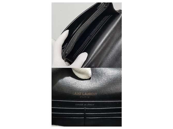 Saint Laurent Mini borsa a tracolla Sunset Chain Nero - vista 9
