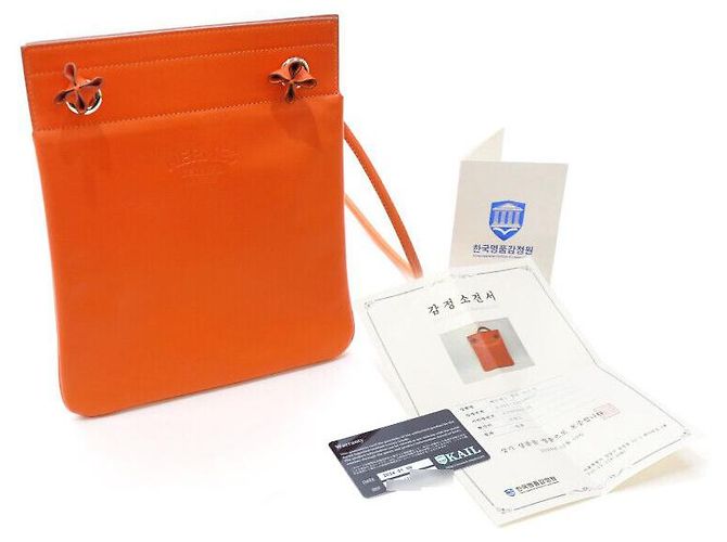 Hermès Borsa Mini Alrin Arancione - vista 8