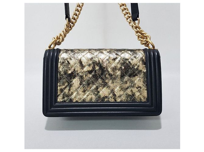 Chanel Borsa Boy Media Oro Metallico D'oro - vista 5