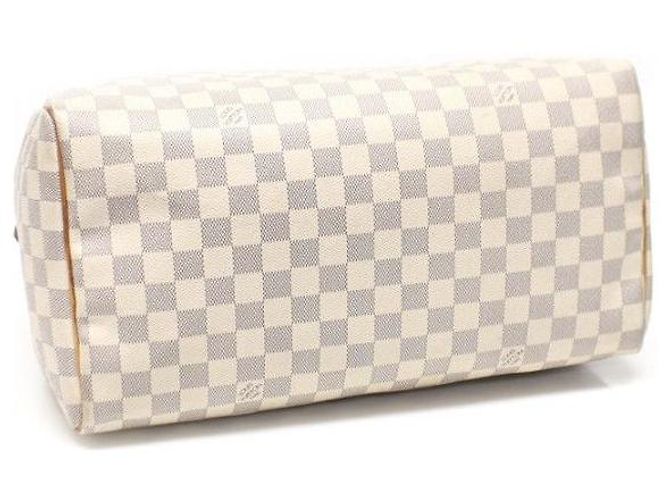 Louis Vuitton Bolso Tote Speedy en Lona Damier Azur Blanco - vista 5