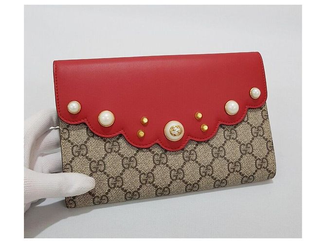 Gucci Borsa a mano in perle suprema Rosso - vista 2