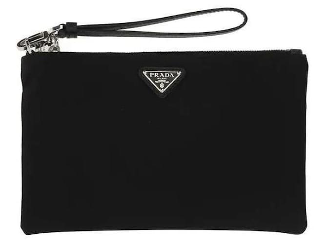 Prada Bolsa de mão com logo triangular Preto - vista 5