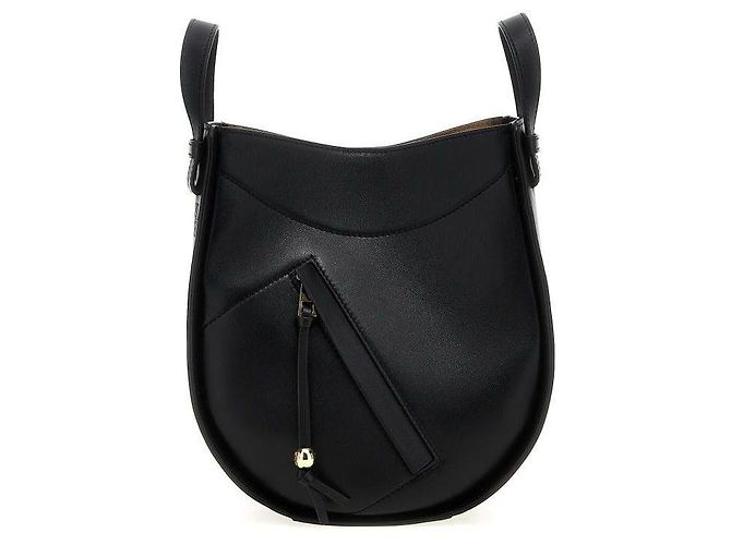 Loewe Borsa Hammock Slice in vitello lucido Nero - vista 4