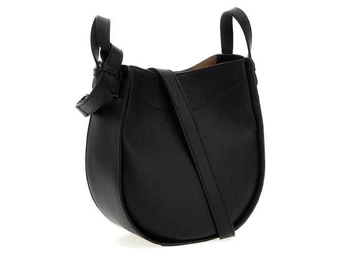 Loewe Borsa Hammock Slice in vitello lucido Nero - vista 5