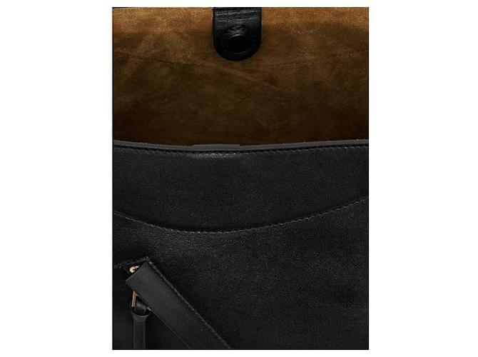 Loewe Borsa Hammock Slice in vitello lucido Nero - vista 7