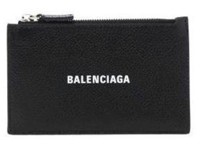 Balenciaga Tarjetero con cremallera con logo Negro - vista 4