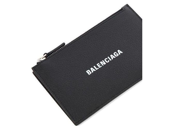 Balenciaga Tarjetero con cremallera con logo Negro - vista 7