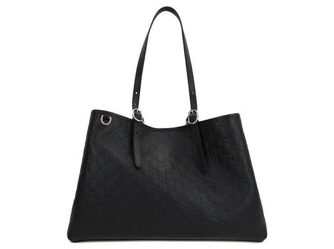 Gucci Große Tote-Tasche mit GG-Emblem AAFDV Schwarz - Ansicht 7
