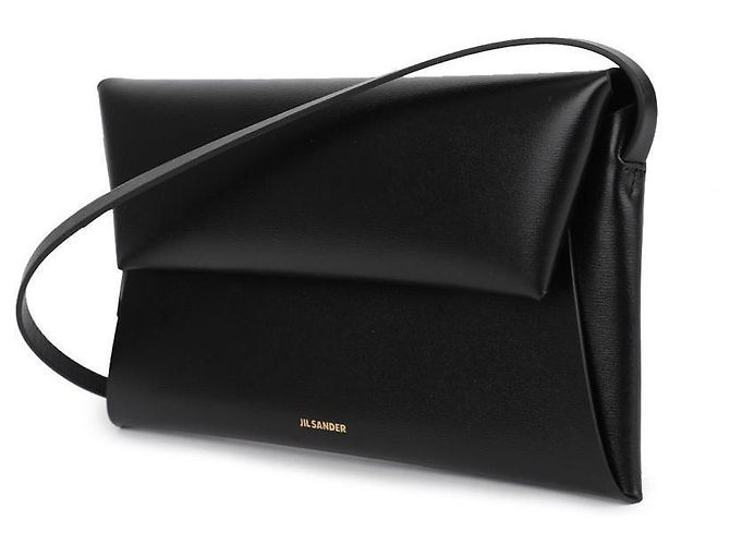 Jil Sander Piccola borsa a spalla piegata Nero - vista 4