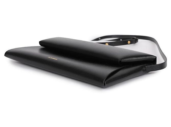 Jil Sander Piccola borsa a spalla piegata Nero - vista 6