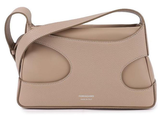 Salvatore Ferragamo Mini Schultertasche mit Ausschnittdetail Braun - Ansicht 3