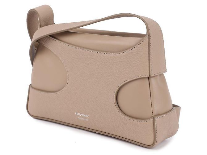 Salvatore Ferragamo Mini Schultertasche mit Ausschnittdetail Braun - Ansicht 4
