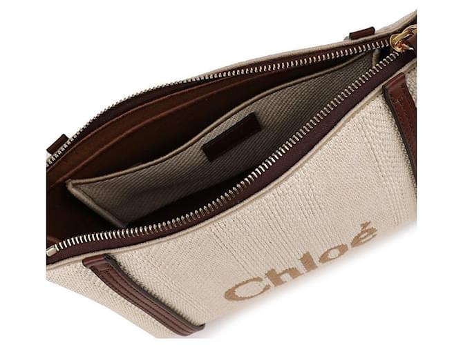 Chloé Borsa a tracolla in rafia Bianco - vista 7