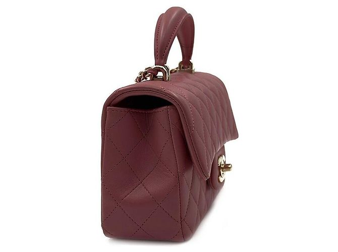 Chanel Borsa a tracolla mini nuova in pelle di agnello con manico superiore Rosa - vista 3
