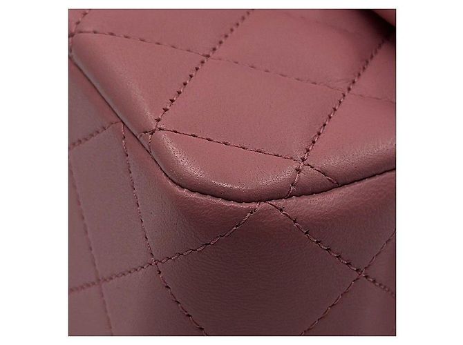 Chanel Borsa a tracolla mini nuova in pelle di agnello con manico superiore Rosa - vista 6