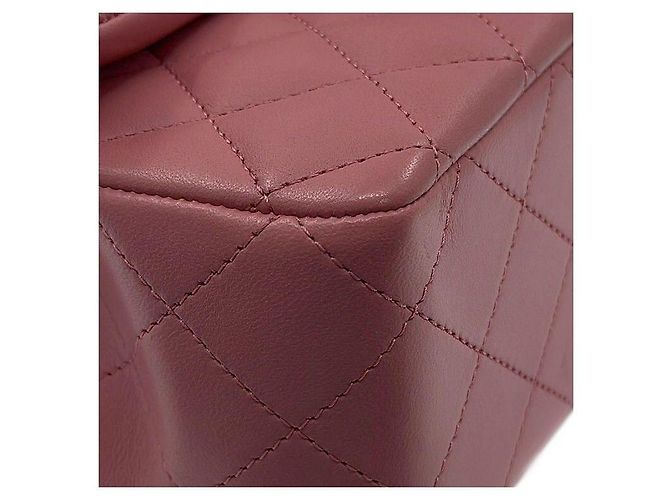 Chanel Borsa a tracolla mini nuova in pelle di agnello con manico superiore Rosa - vista 7
