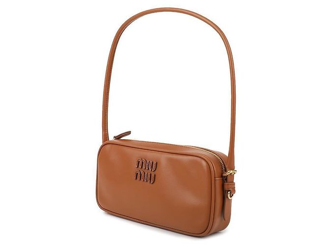Miu Miu Pochette in pelle Marrone - vista 4