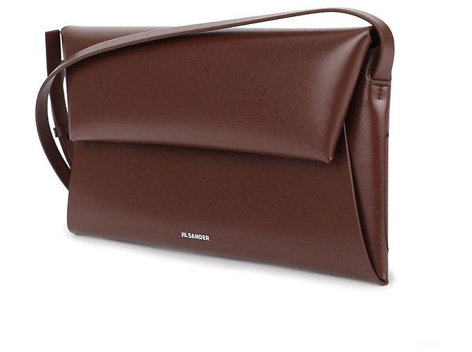 Jil Sander Piccola borsa a spalla piegata Marrone - vista 4