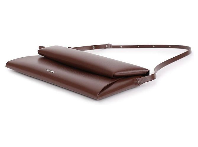 Jil Sander Piccola borsa a spalla piegata Marrone - vista 6