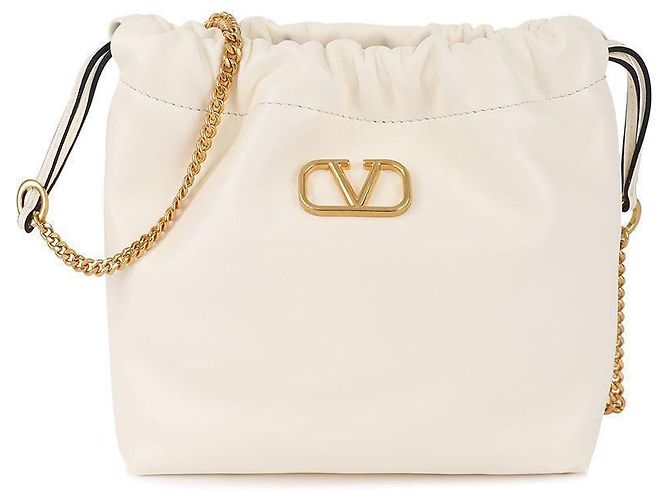 Valentino Weißer Bucket Bag mit Logo - Ansicht 3