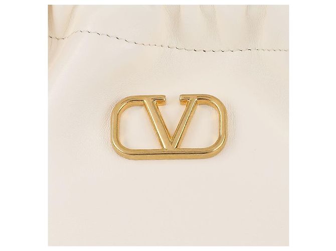 Valentino Weißer Bucket Bag mit Logo - Ansicht 9