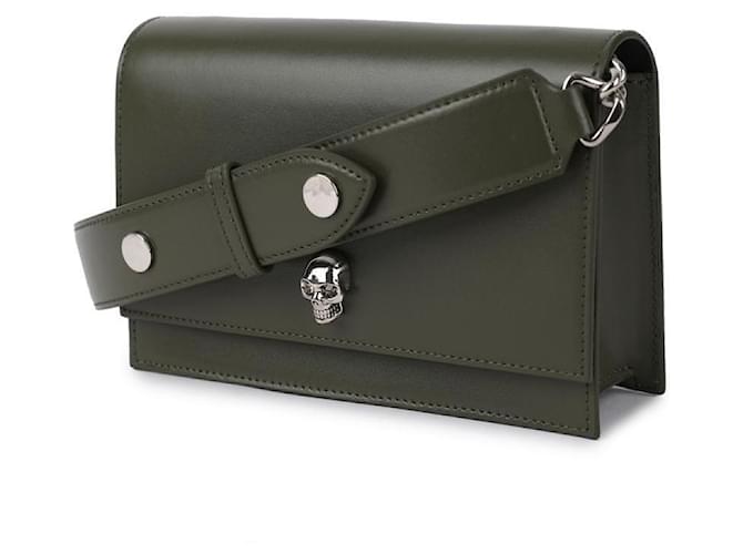 Alexander Mcqueen Borsa Biker Piccolo Teschio Marrone - vista 4