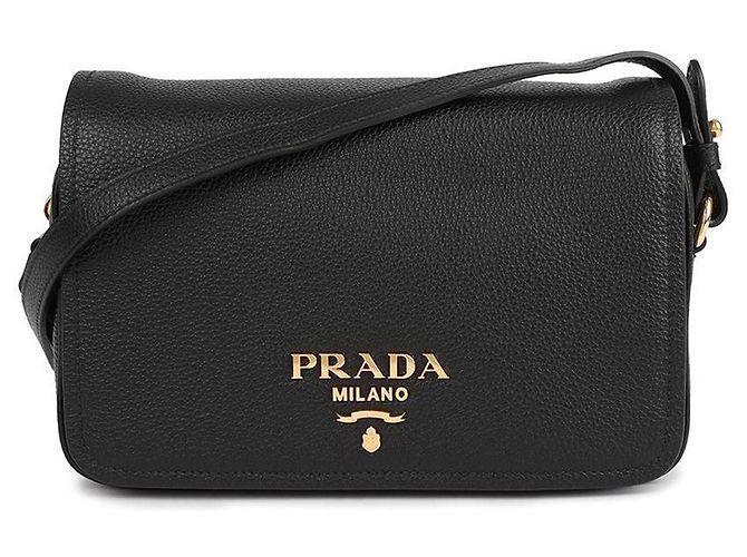 Prada Vitelho Phoenix Umhängetasche Schwarz - Ansicht 3