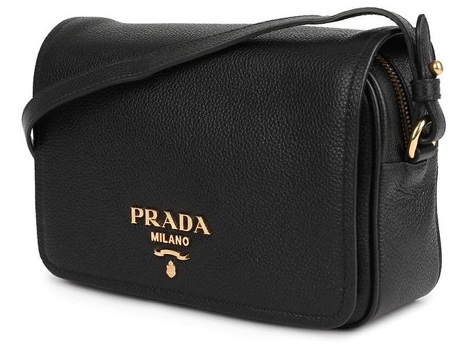 Prada Vitelho Phoenix Umhängetasche Schwarz - Ansicht 4