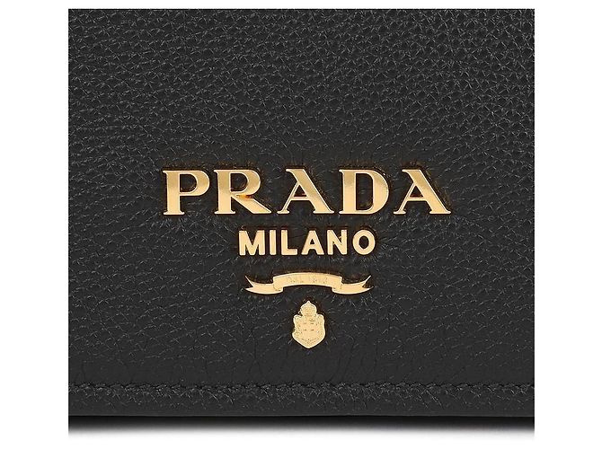 Prada Vitelho Phoenix Umhängetasche Schwarz - Ansicht 9