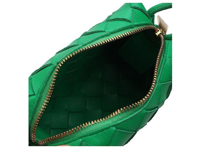 Borsa a tracolla mini Intrecciato Candy di Bottega Veneta Verde - vista 5