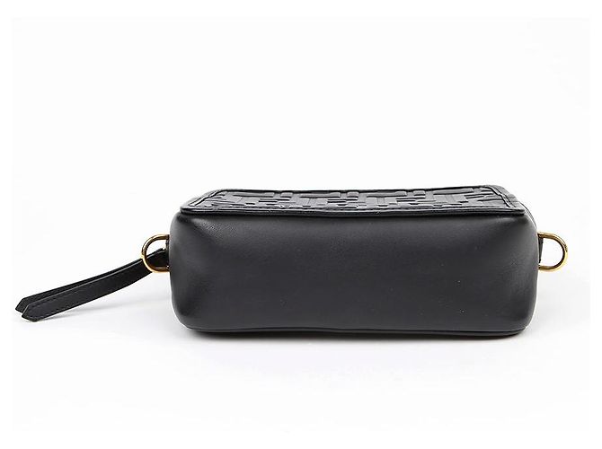 Fendi Borsa a Spalla Crossbody FF Logo Camera Nero - vista 4