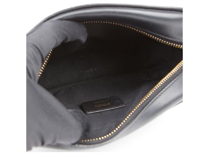 Fendi Borsa a Spalla Crossbody FF Logo Camera Nero - vista 8