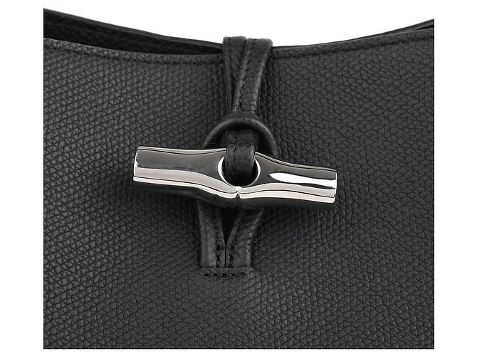 Longchamp Le Rose Top Hobo Bag Nero - vista 9