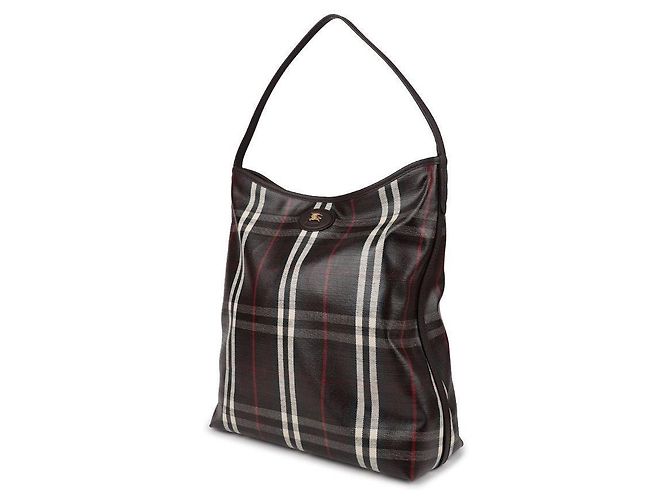 Burberry Borsa a spalla con patta a quadri delle Highlands Marrone - vista 5