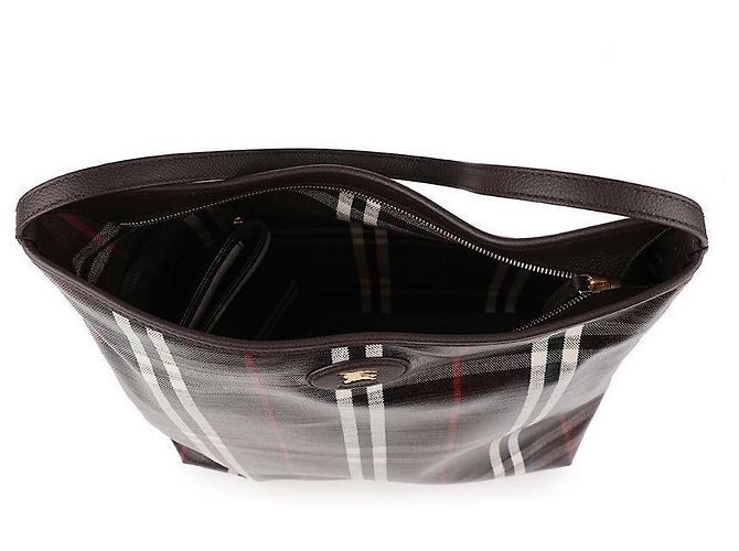 Burberry Borsa a spalla con patta a quadri delle Highlands Marrone - vista 8