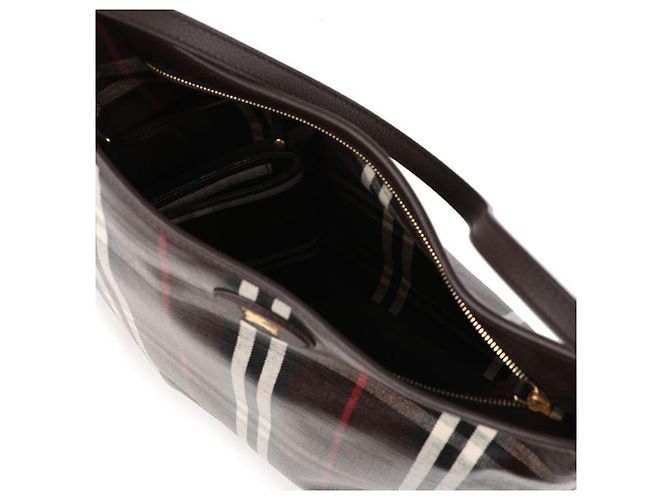 Burberry Borsa a spalla con patta a quadri delle Highlands Marrone - vista 9