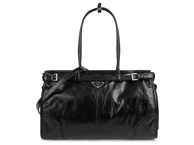 Prada Grande Borsa in Pelle Nero - vista 3