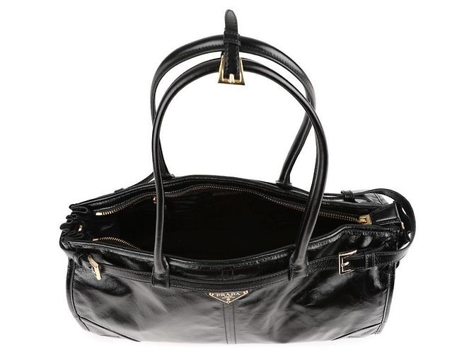 Prada Grande Borsa in Pelle Nero - vista 7