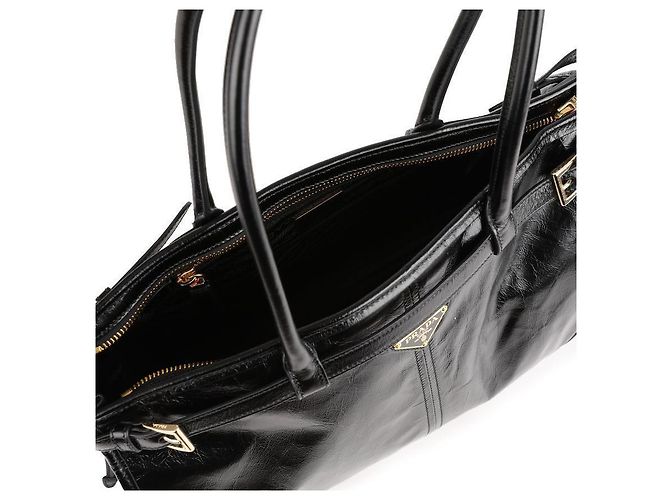 Prada Grande Borsa in Pelle Nero - vista 8