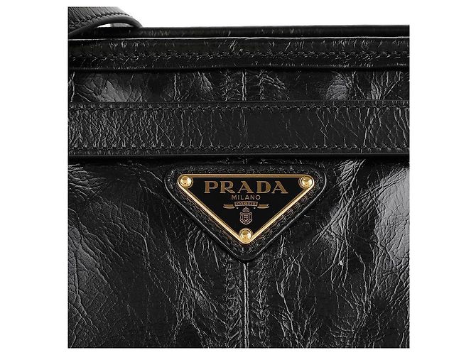 Prada Grande Borsa in Pelle Nero - vista 9