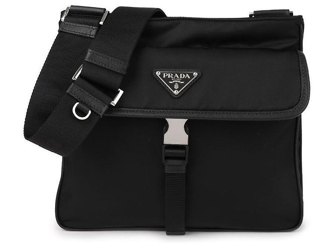 Prada Nylon and Saffiano Leather Shoulder Bag - view 3