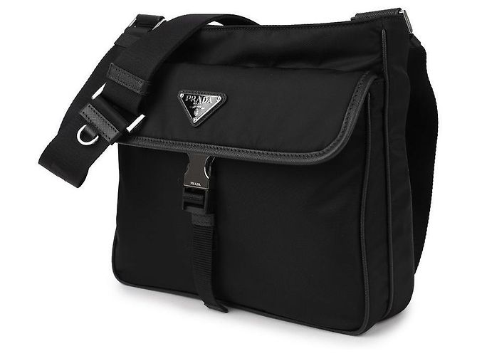 Prada Nylon and Saffiano Leather Shoulder Bag - view 4
