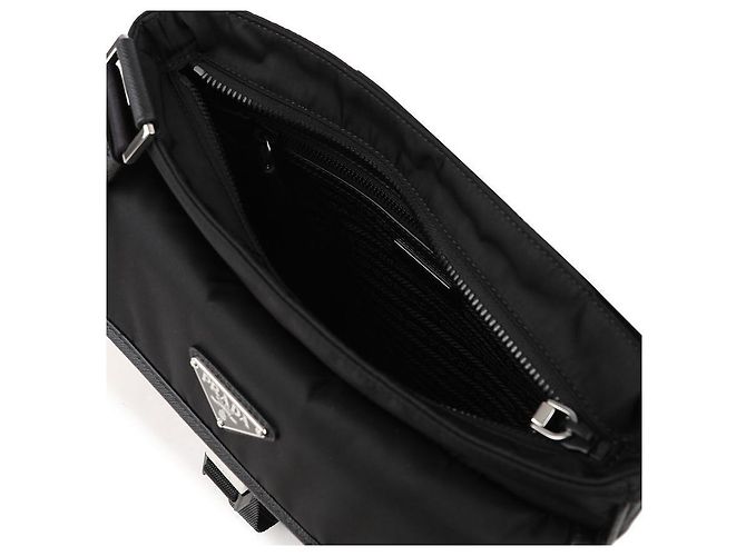 Prada Nylon and Saffiano Leather Shoulder Bag - view 8