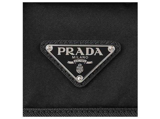 Prada Nylon and Saffiano Leather Shoulder Bag - view 9