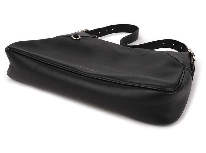 Gucci Grande Borsa a Spalla Nera con Emblema GG Nero - vista 6