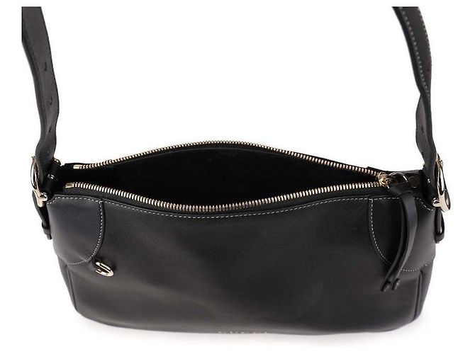 Gucci Grande Borsa a Spalla Nera con Emblema GG Nero - vista 7
