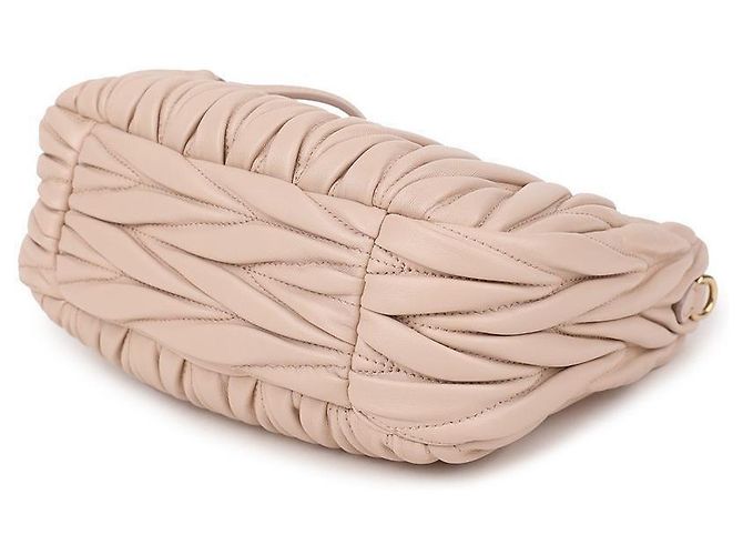 Miu Miu Borsa hobo in pelle Napa Rosa - vista 6